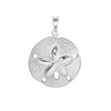 Seashell and Starfish Charm in Sterling Silver (32 x 20mm)