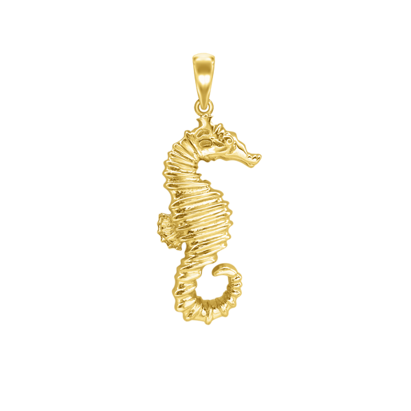 Large Seahorse Charm in Sterling Silver (41 x 15mm)