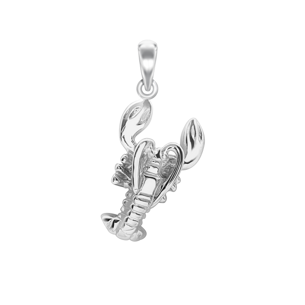 Small Lobster Charm in Sterling Silver (32 x 12mm)