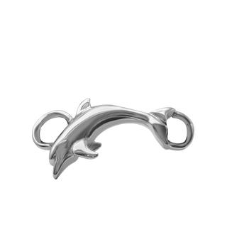 Dolphin Bracelet Top in Sterling Silver (31 x 17 mm)