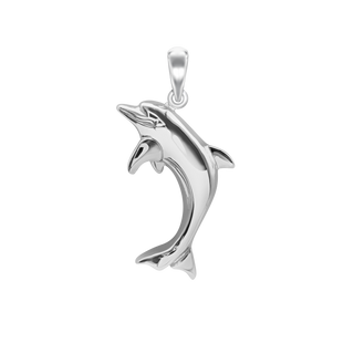 Dolphin Charm in Sterling Silver (29 x 14mm)