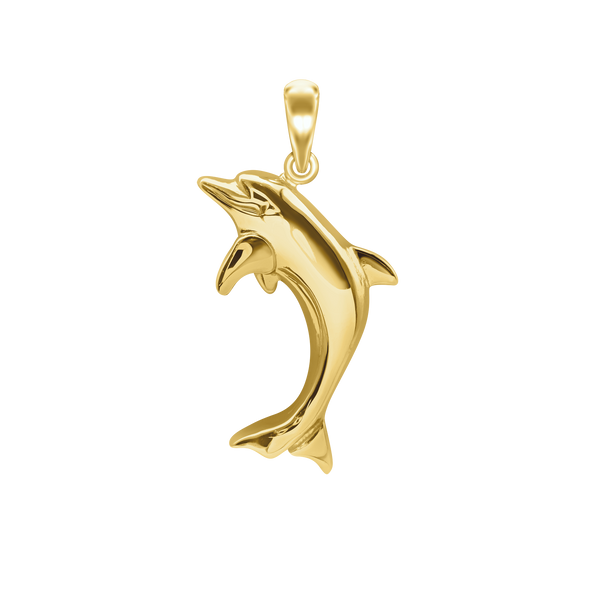 Dolphin Charm in Sterling Silver (29 x 14mm)