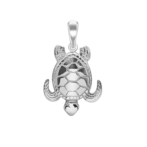 Turtle Charm in Sterling Silver (28 x 18mm)