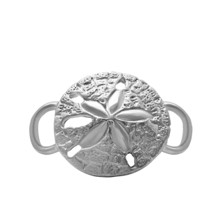 Small Sand Dollar Bracelet Top in Sterling Silver (27 x 18 mm)