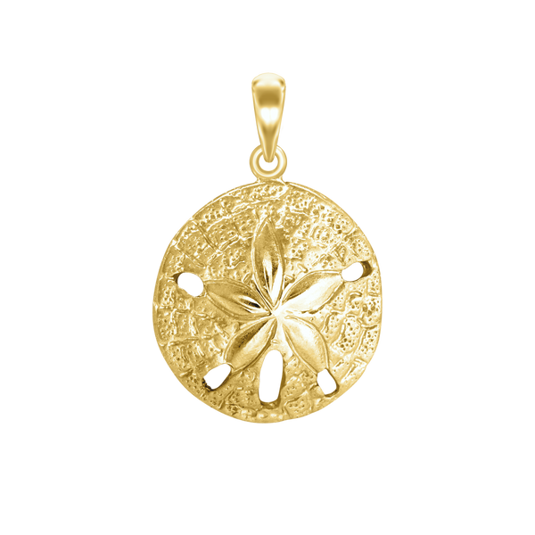 Sand Dollar Charm in Sterling Silver (26 x 18mm)