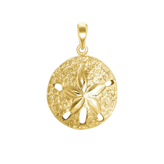 Sand Dollar Charm in Sterling Silver (26 x 18mm)