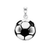 Soccer Ball Charm in Sterling Silver (29 x 19mm)