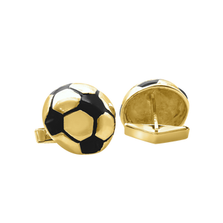 Soccer Ball Cuff Links in Sterling Silver (29 x 19mm)