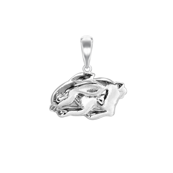 Small Rabbit Charm in Sterling Silver (17 x 17mm)