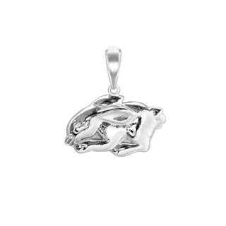 Small Rabbit Charm in Sterling Silver (17 x 17mm)