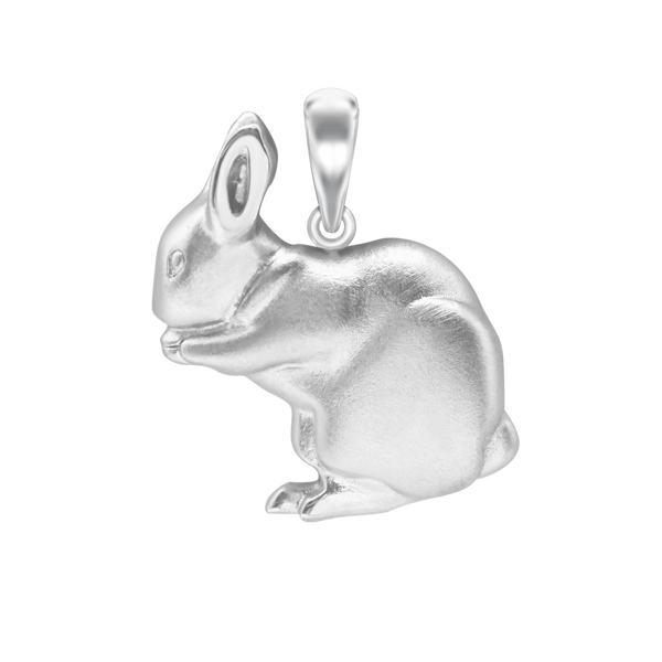 Rabbit Charm in Sterling Silver (31 x 23mm)