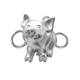 Pig Bracelet Top in Sterling Silver (29 x 25mm)