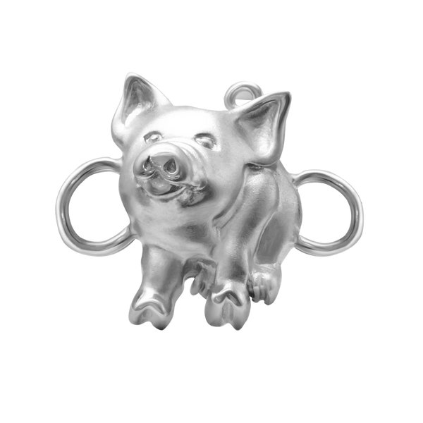 Pig Bracelet Top in Sterling Silver (29 x 25mm)