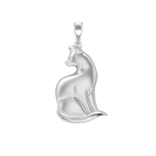 Cat Charm in Sterling Silver (35 x 18mm)