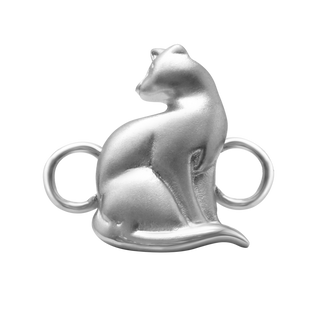 Cat Bracelet Top in Sterling Silver (28 x 28 mm)