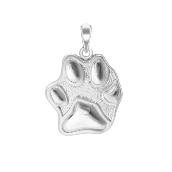 Pawprint Charm in Sterling Silver (37 x 27mm)