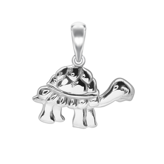 Turtle Side Charm in Sterling Silver ( 17 x 17mm)