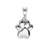 Dog Paw Charm in Sterling Silver (17 x 10mm)