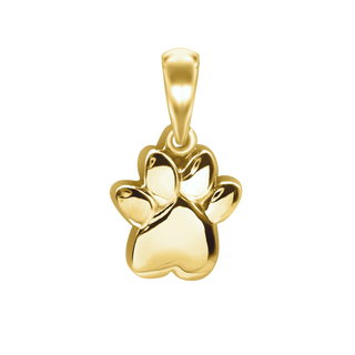 Dog Paw Charm in Sterling Silver (17 x 10mm)