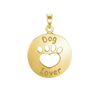 Dog Lover Charm in Sterling Silver (28 x 19 mm)