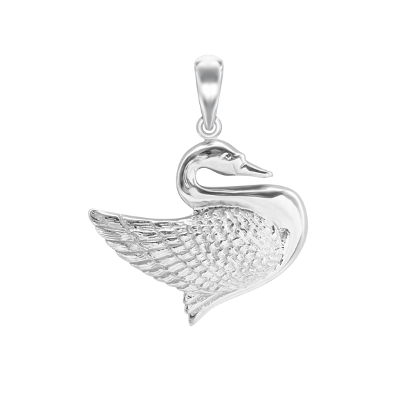 Swan Charm in Sterling Silver (31 x 25mm)