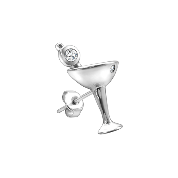 Martini Glass Charm Earring