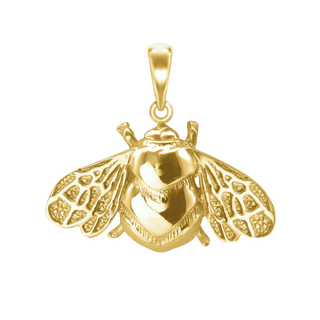 Large Bee Charm in Sterling Silver (25 x 28 mm)