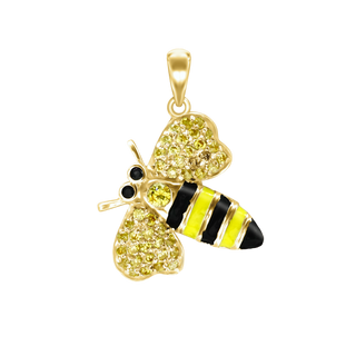 Bumblebee Charm in Sterling Silver (28 x 20 mm)