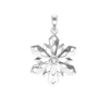 Snowflake Charm with CZ (28 x 19 mm)