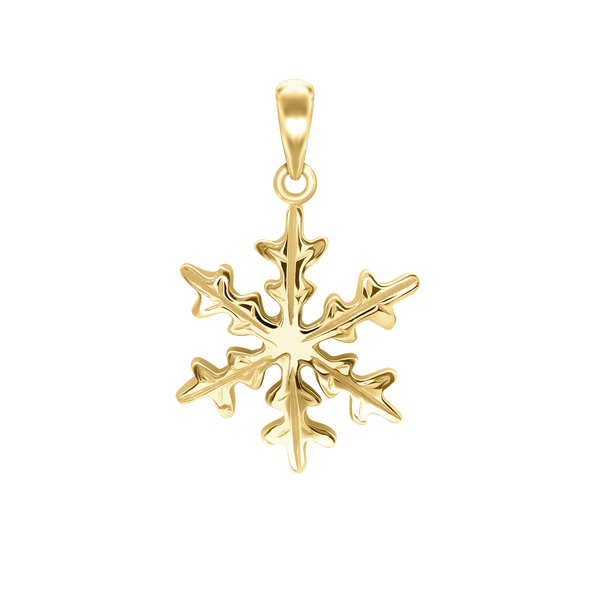 Snowflake Charm in Sterling Silver (27 x 19mm)