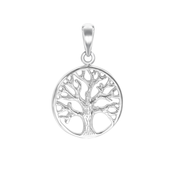 Small Tree of Life Charm in Sterling Silver (28 x 20mm)