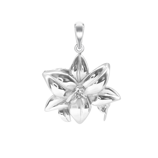 Large Lily Charm in Sterling Silver (30 x 23mm)