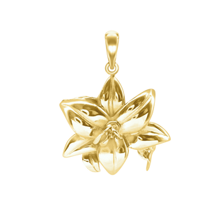 Large Lily Charm in Sterling Silver (30 x 23mm)