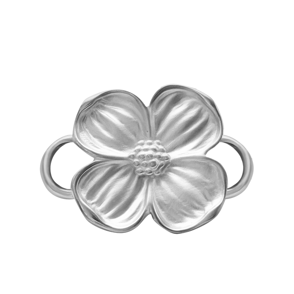 Dogwood Flower Bracelet Top in Sterling Silver (27 x 19mm)