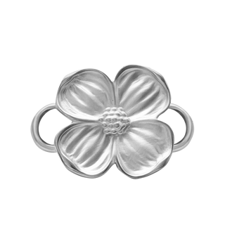 Dogwood Flower Bracelet Top in Sterling Silver (27 x 19mm)