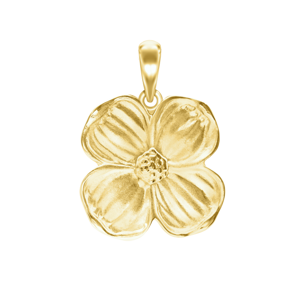 Large Flower Charm in Sterling Silver (26 x 19mm)