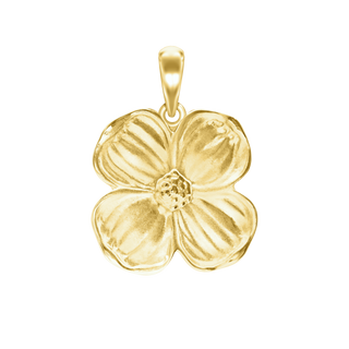 Large Flower Charm in Sterling Silver (26 x 19mm)