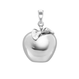 Large Apple Charm in Sterling Silver (26 x 17mm)