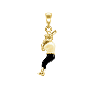 Baseball Player Charm in Sterling Silver (26 x 7mm)