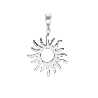 Open Sun Charm in Sterling Silver (25 x 17mm)