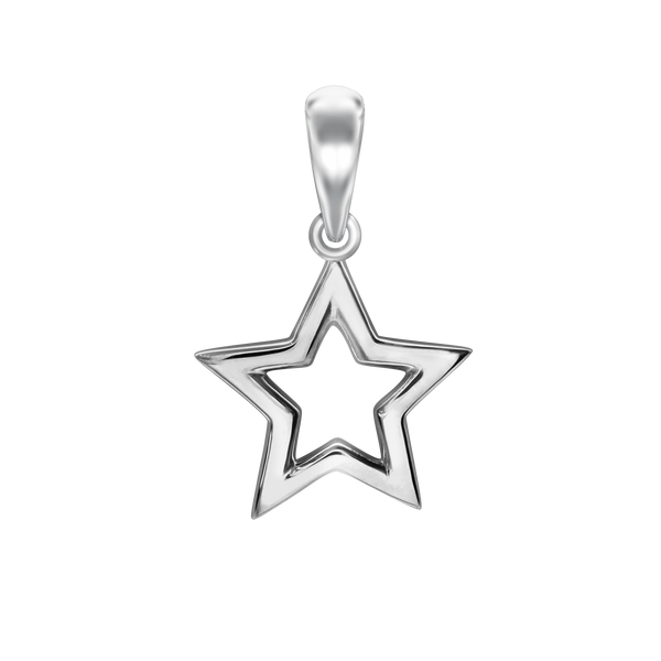 Small Open Star Charm (18 x 12 mm)