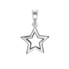 Small Open Star Charm in Sterling Silver (18 x 12mm)