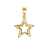 Small Open Star Charm in 14K Gold (18 x 12 mm)