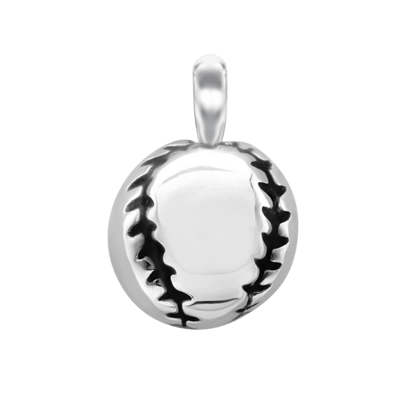 Baseball Charm in Sterling Silver (20 x 14mm)