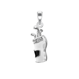 Golfbag Charm in Sterling Silver (23 x 7mm)