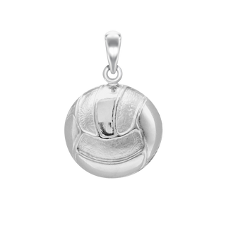 Volleyball Charm in Sterling Silver (29 x 19mm)