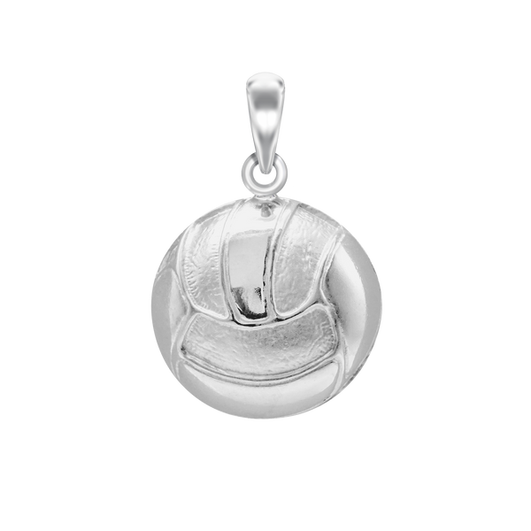 Volleyball Charm in Sterling Silver (29 x 19mm)