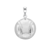 Baseball Charm in Sterling Silver (24 x 16mm)