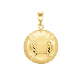 Baseball Charm in Sterling Silver (24 x 16mm)