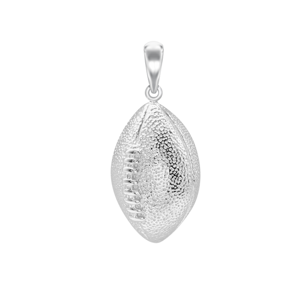 Football Charm in Sterling Silver (32 x 15mm)